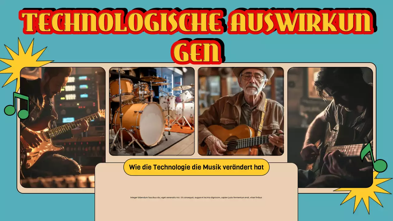 blauer Retro-Musikführer