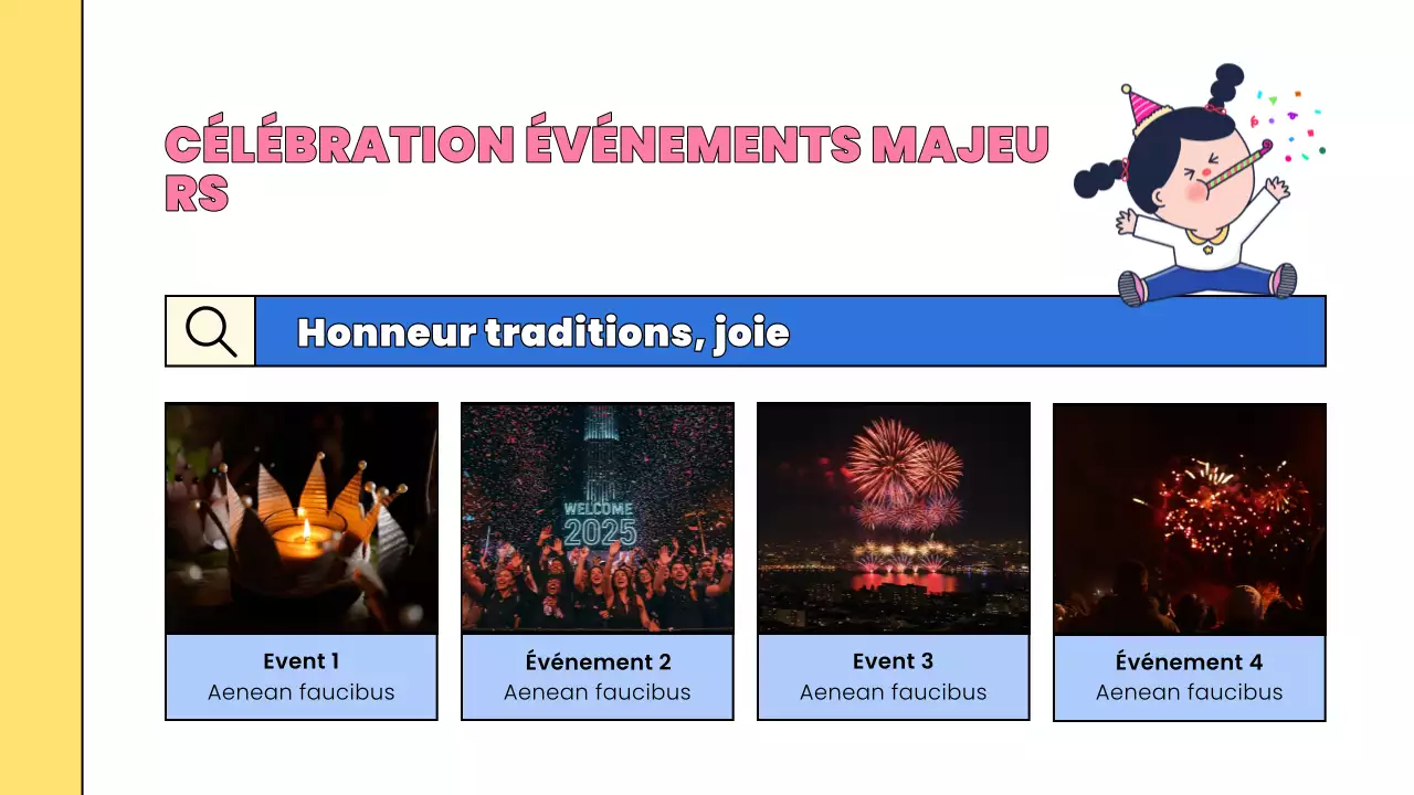 présentation de la bande dessinée rose pour le nouvel an