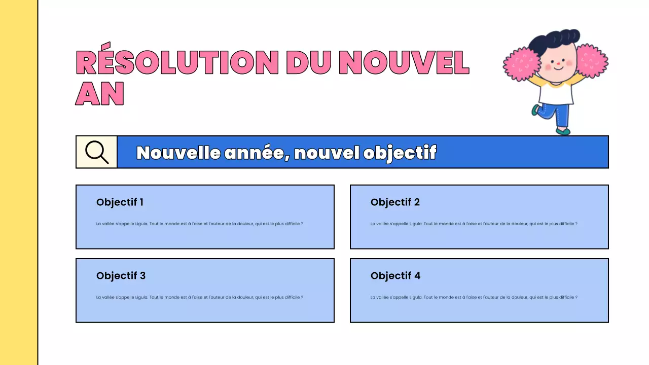 présentation de la bande dessinée rose pour le nouvel an