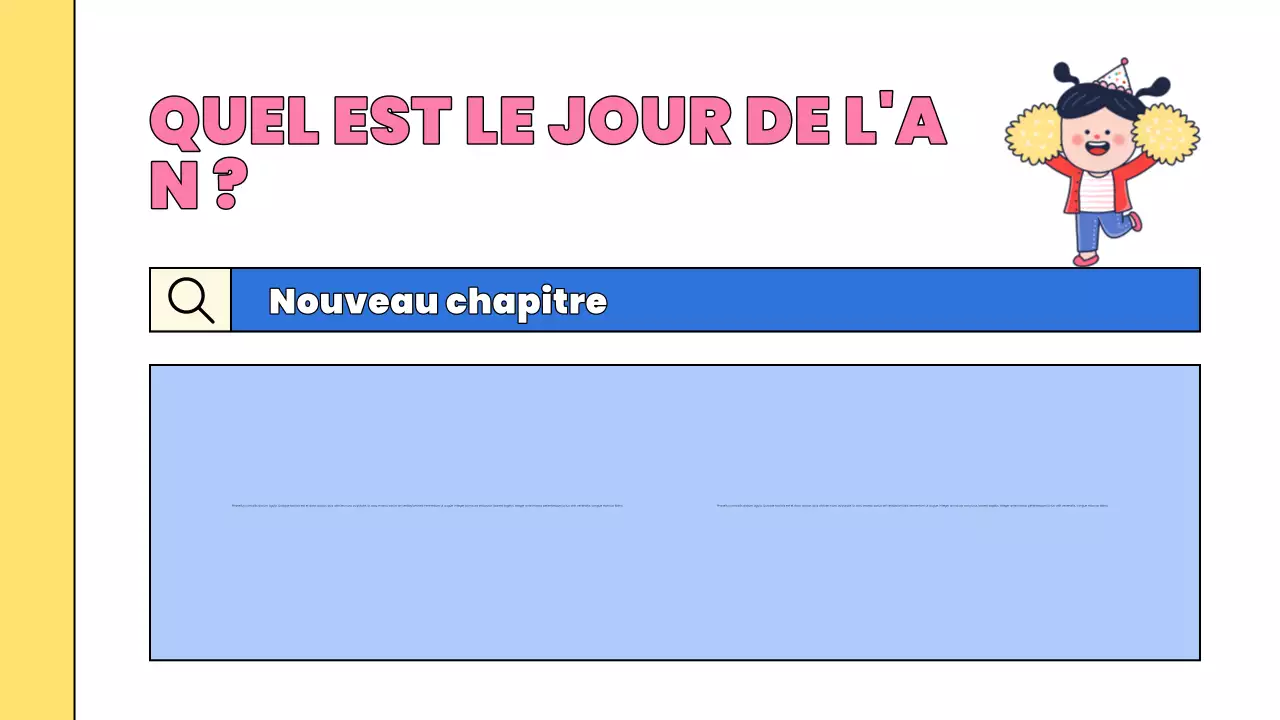 présentation de la bande dessinée rose pour le nouvel an