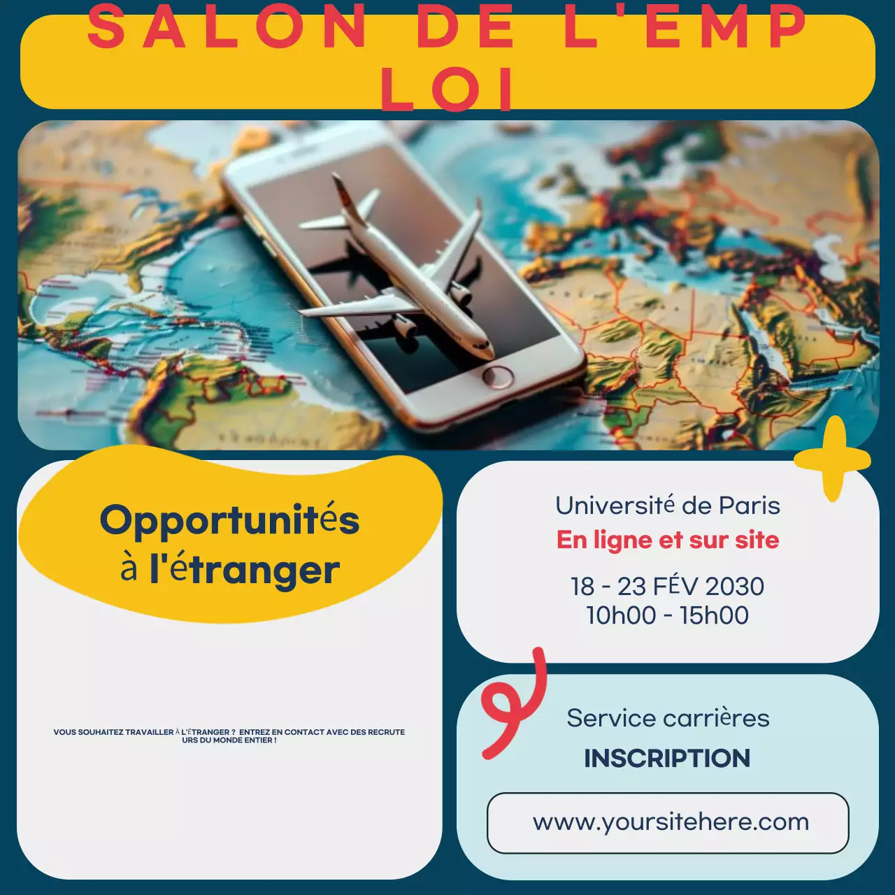 annonce de carrière blue modern