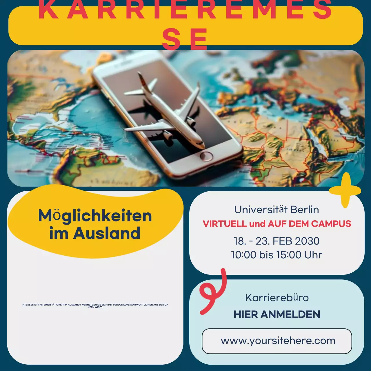 blue modern Karriereanzeige