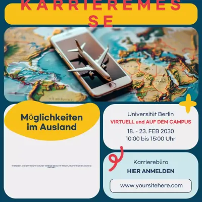 blue modern Karriereanzeige