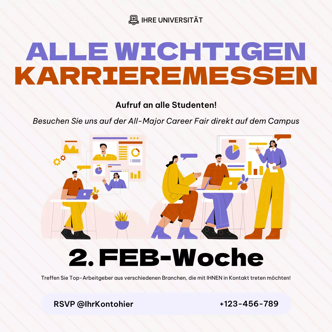 orange modern career event