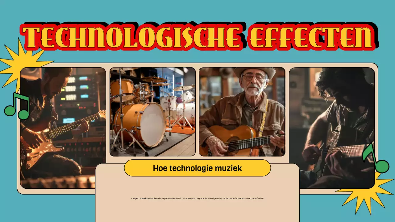 blauwe retro muziekgids