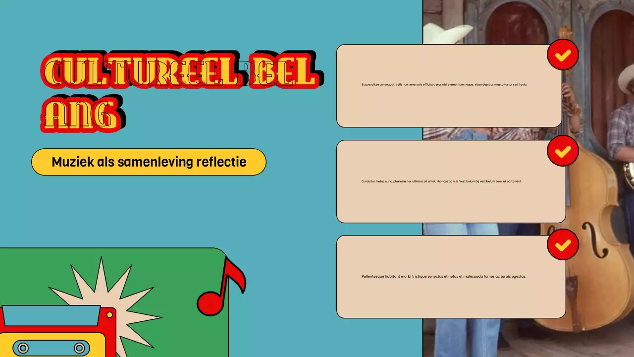 blauwe retro muziekgids