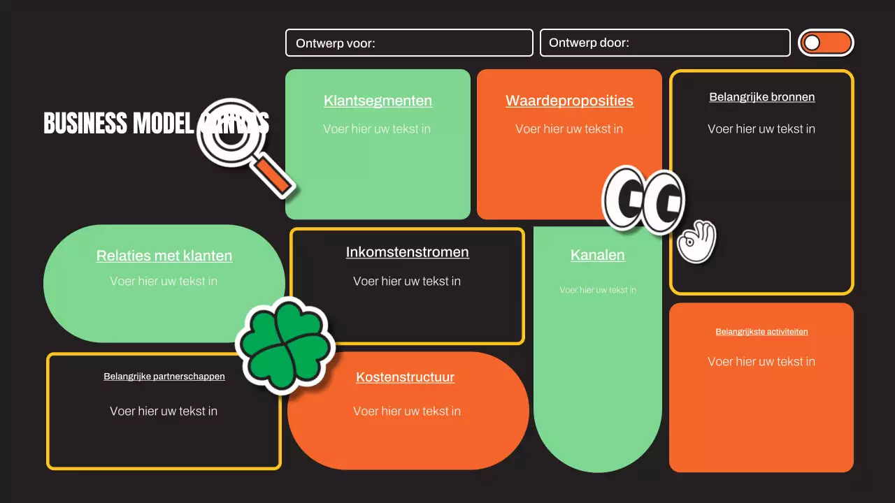 zwart modern ondernemingsplan