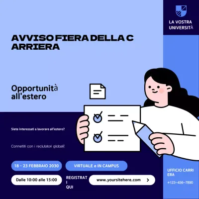 annuncio di carriera blu moderno