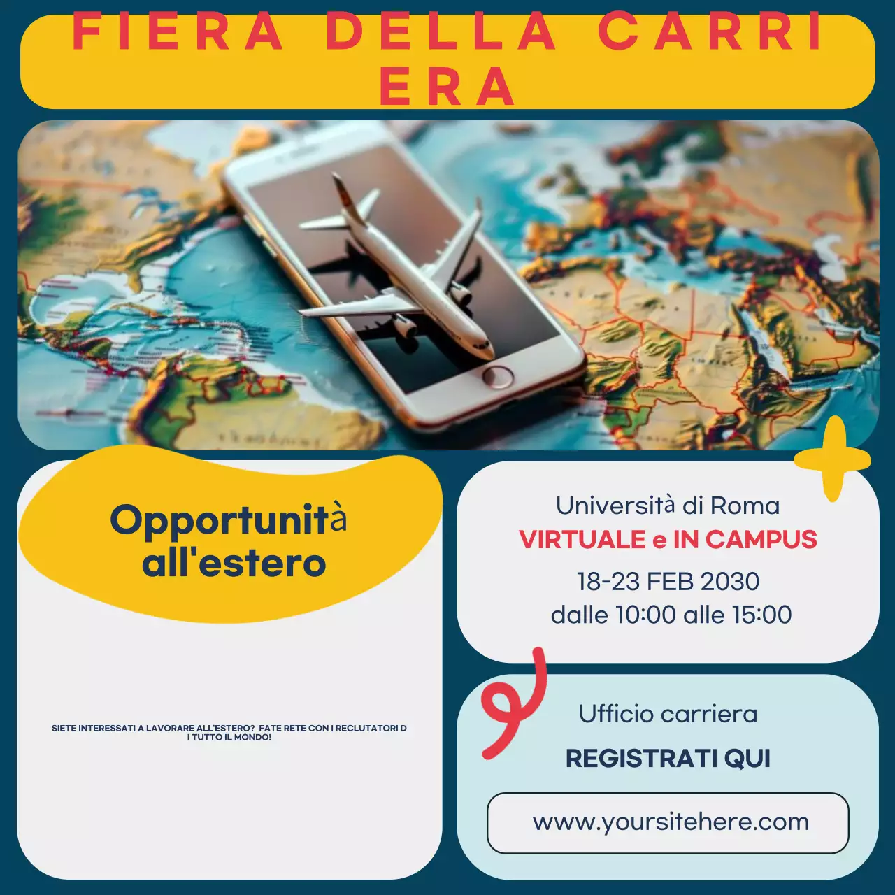 annuncio di carriera blu moderno