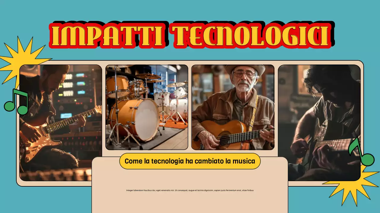 guida musicale blu retrò