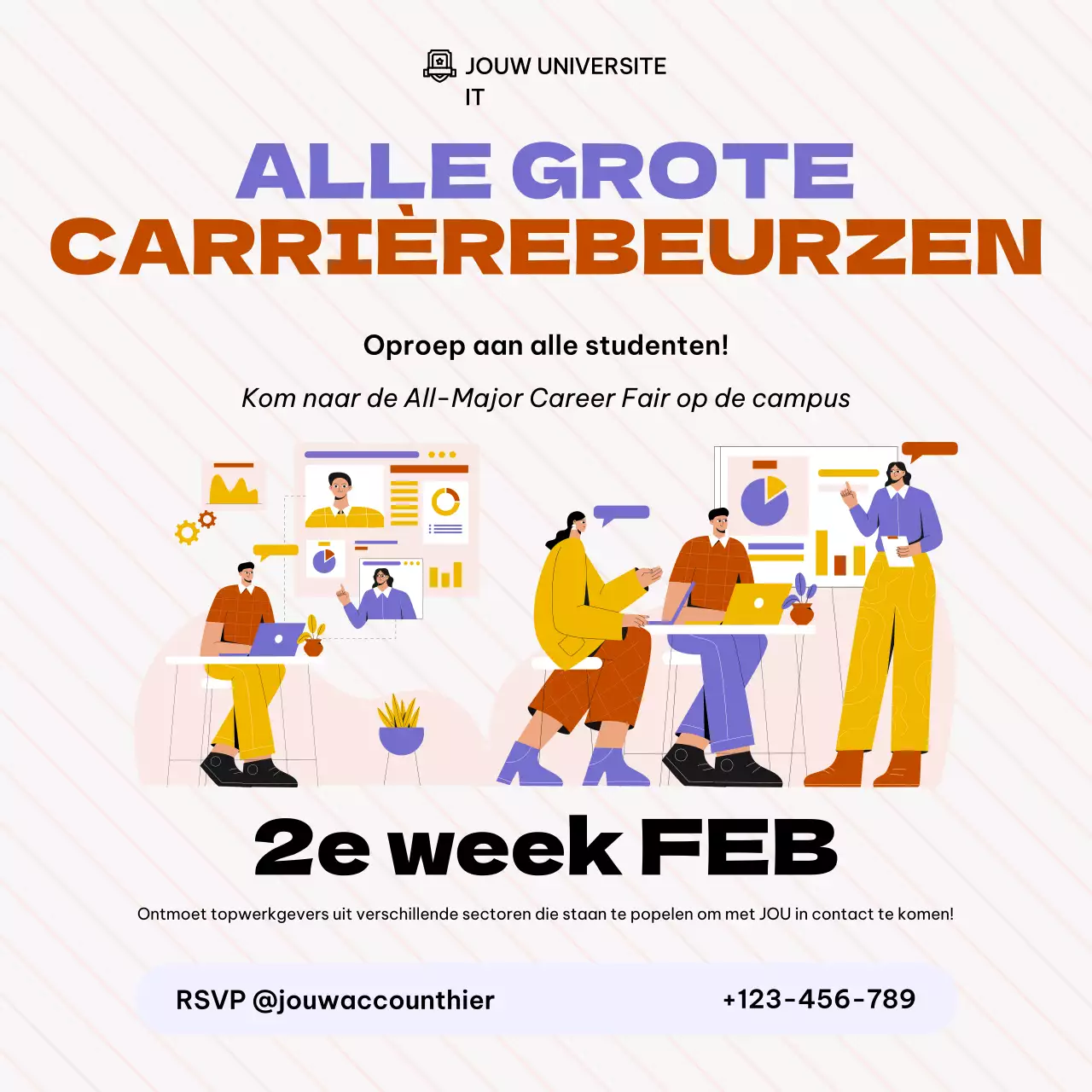 oranje modern carrière-evenement