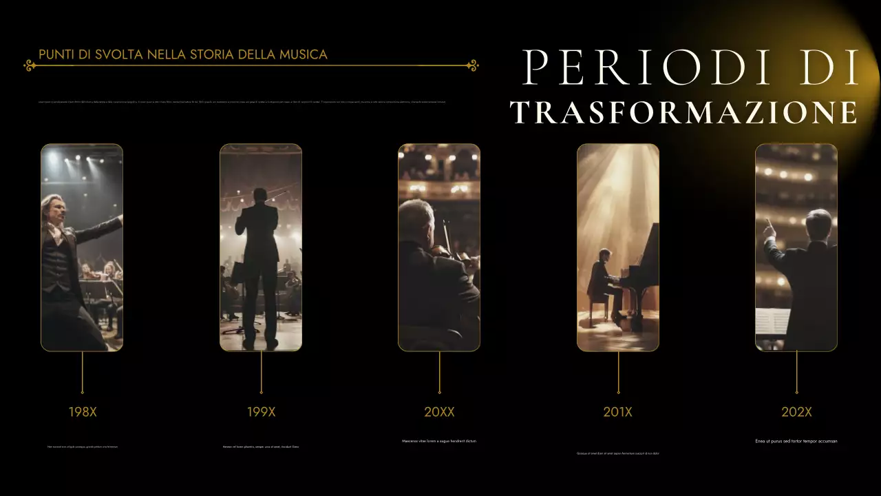 evento musicale gold vintage