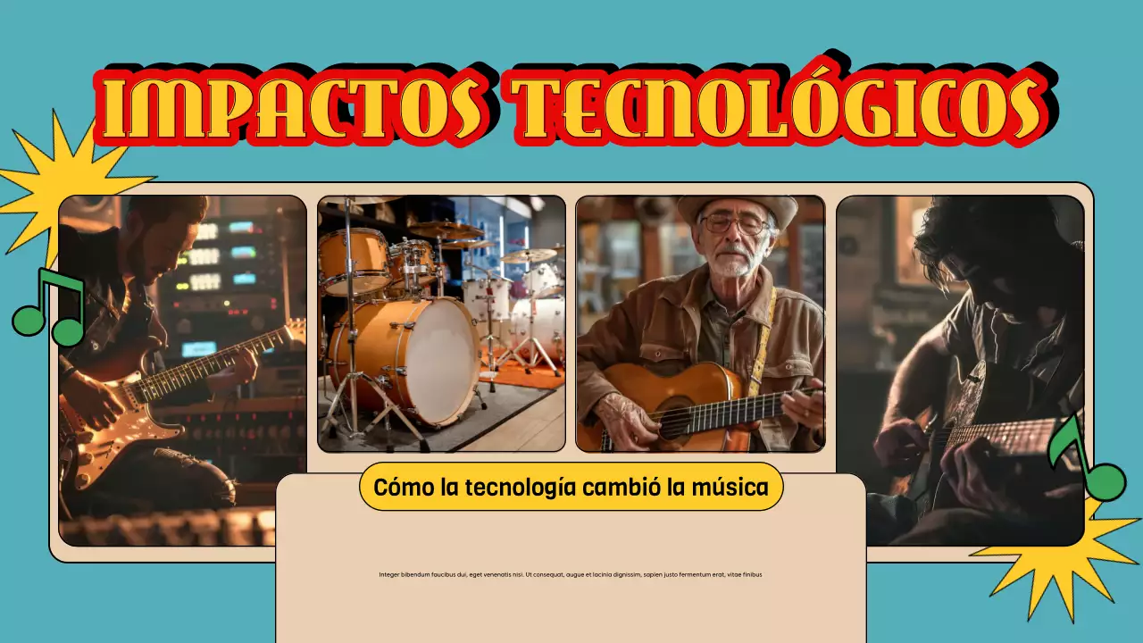 guía de música retro azul