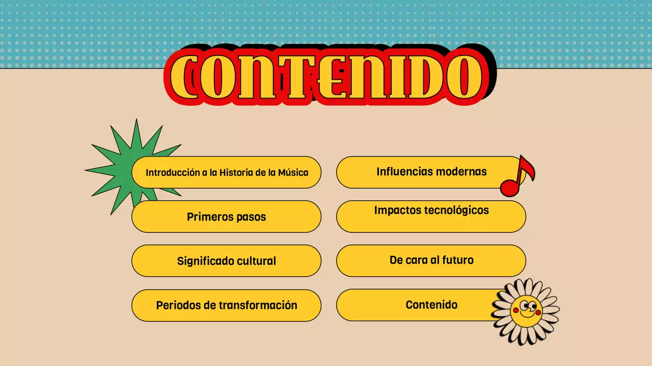 guía de música retro azul