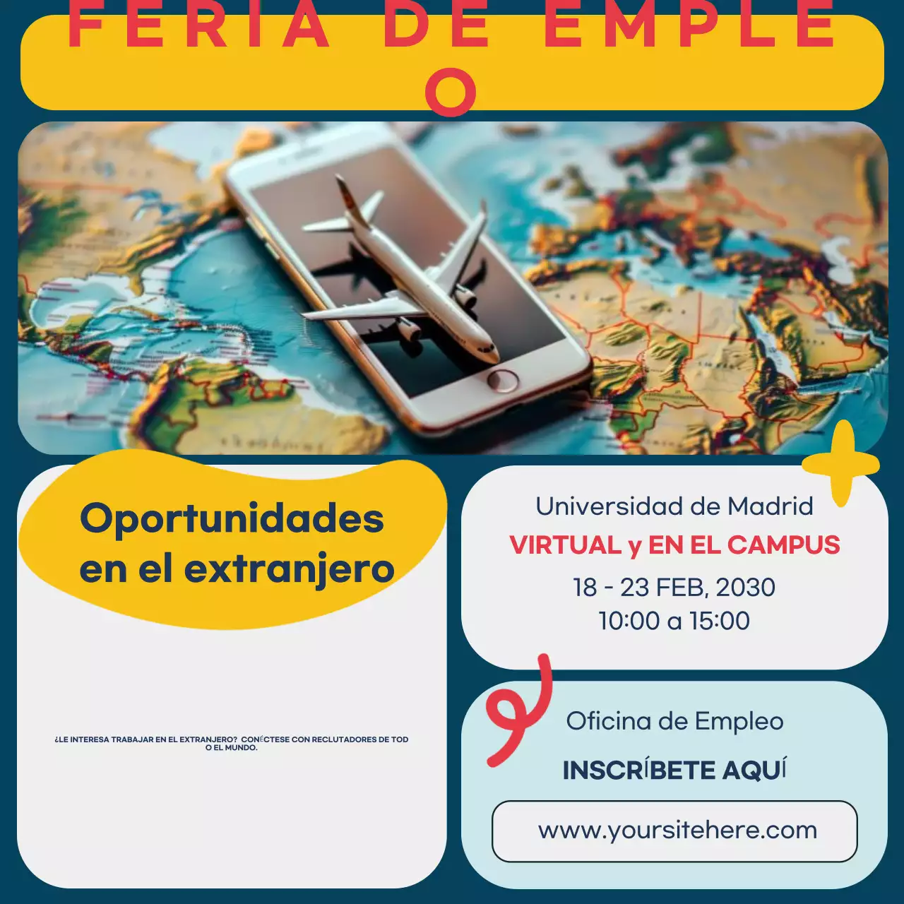 blue modern anuncio de carrera