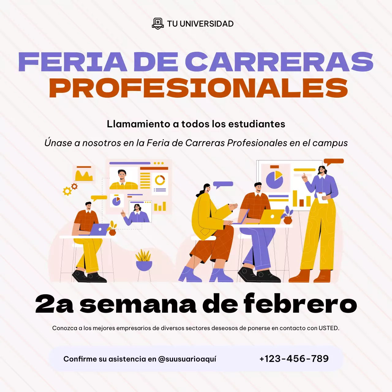 evento profesional orange modern