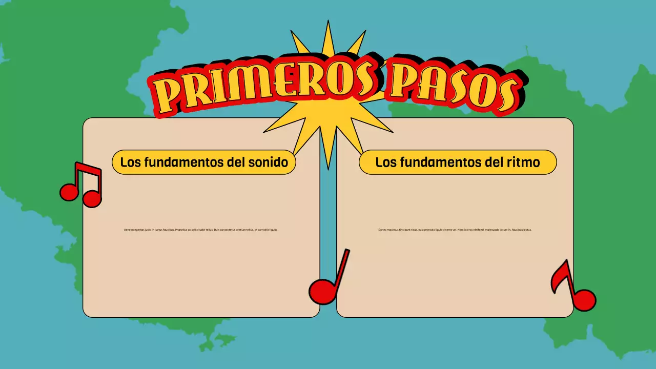 guía de música retro azul