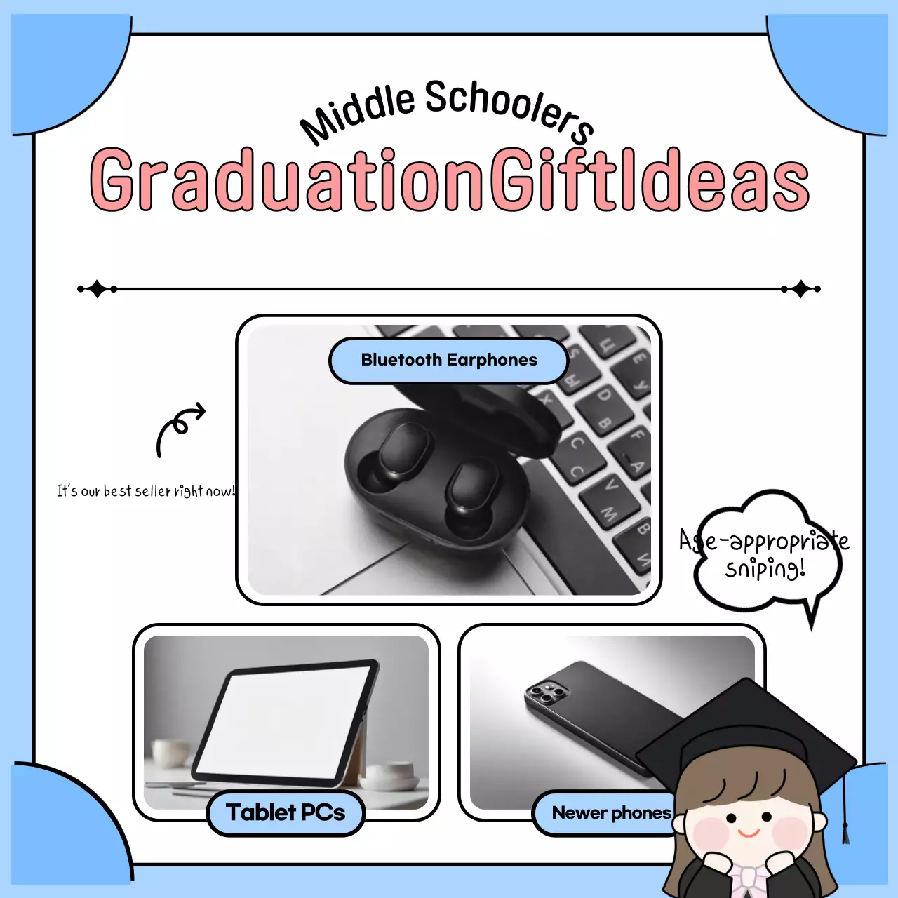 Graduação em azul claro