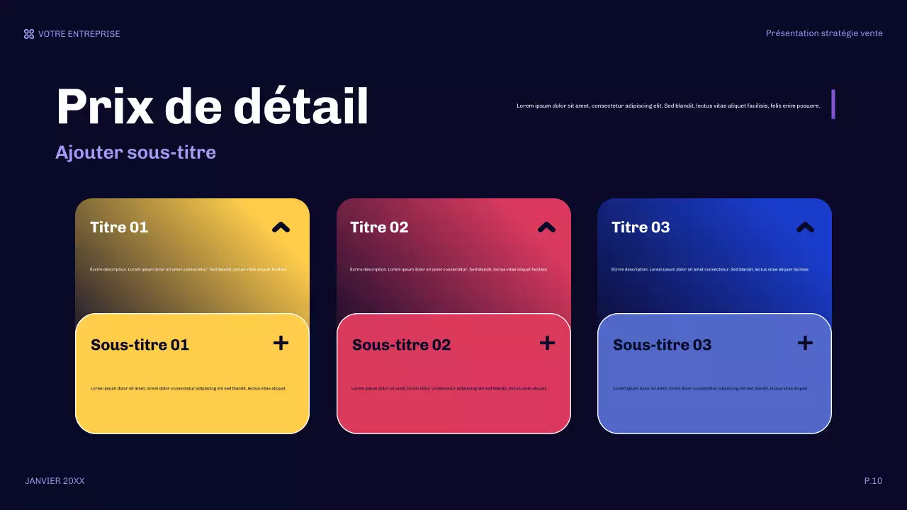 présentation de vente moderne orange