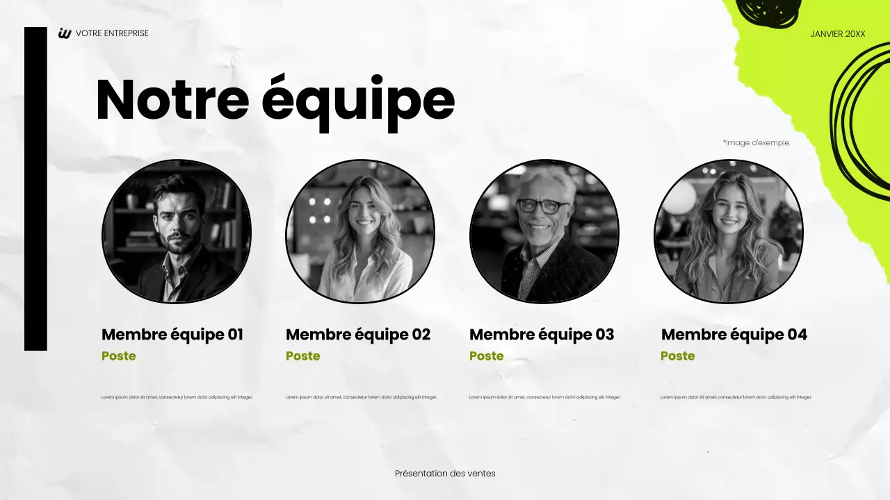 présentation sociale moderne noire