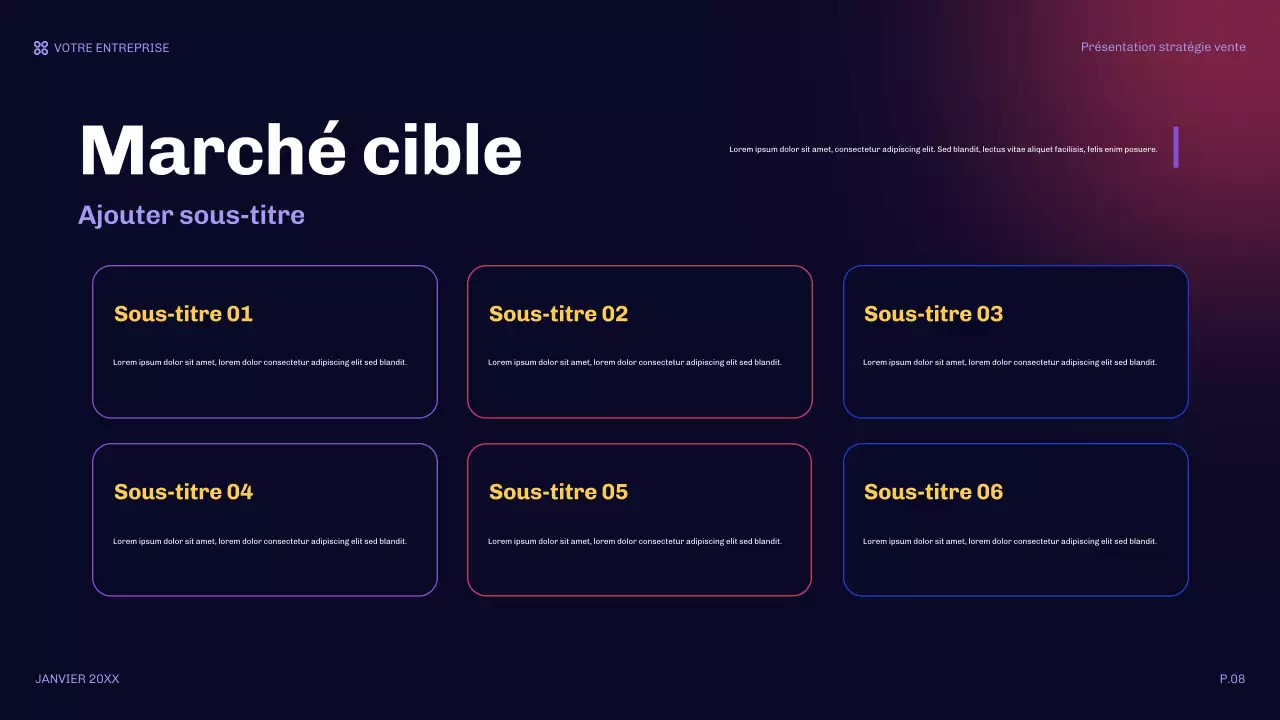 présentation de vente moderne orange