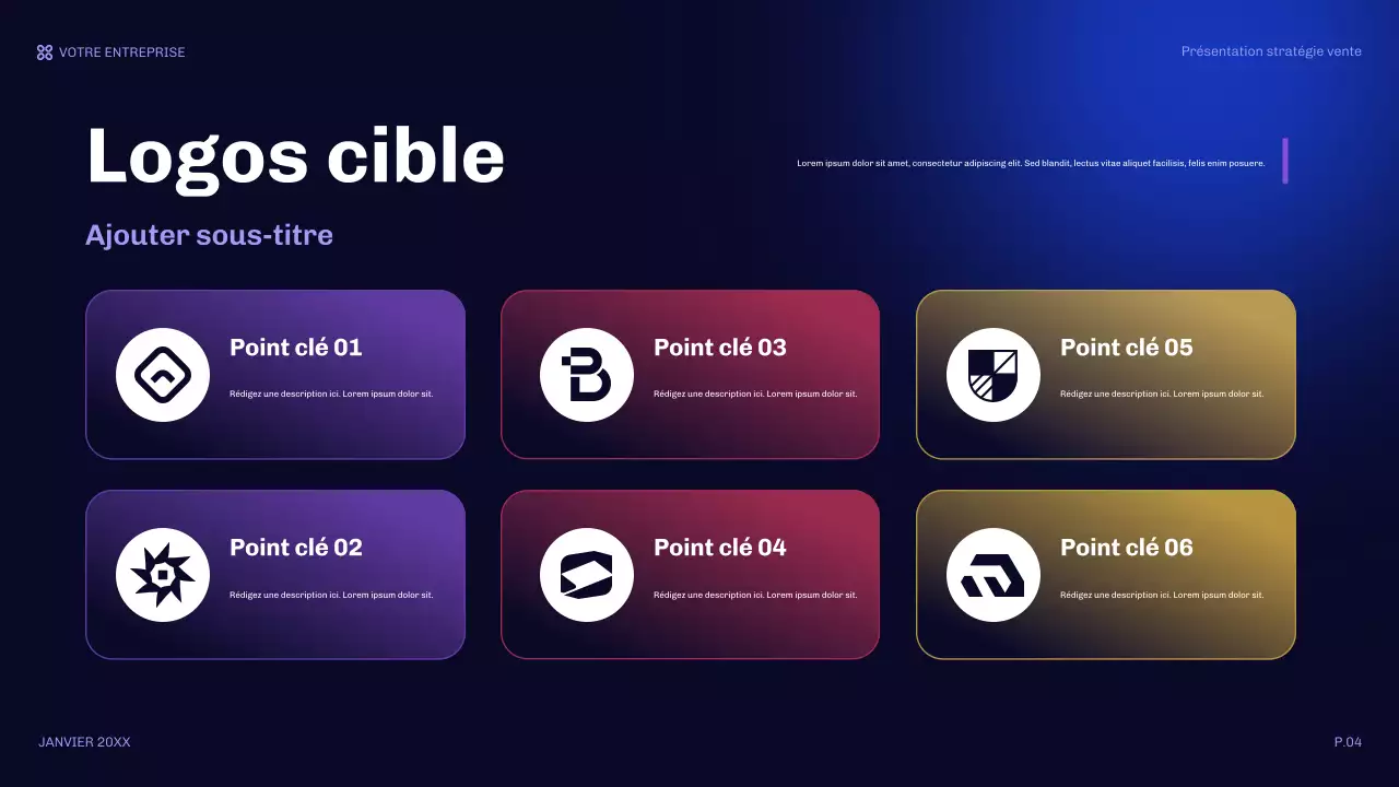 présentation de vente moderne orange