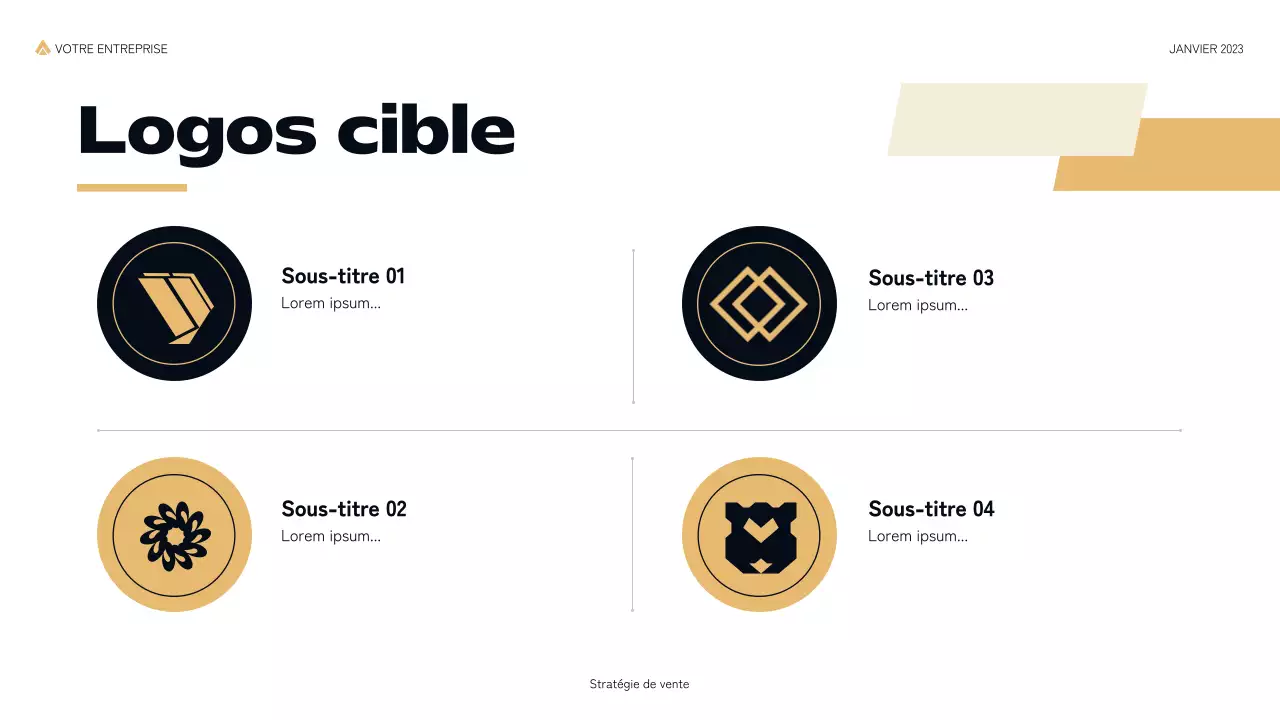 présentation de vente moderne et noire