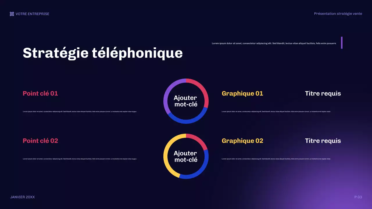 présentation de vente moderne orange