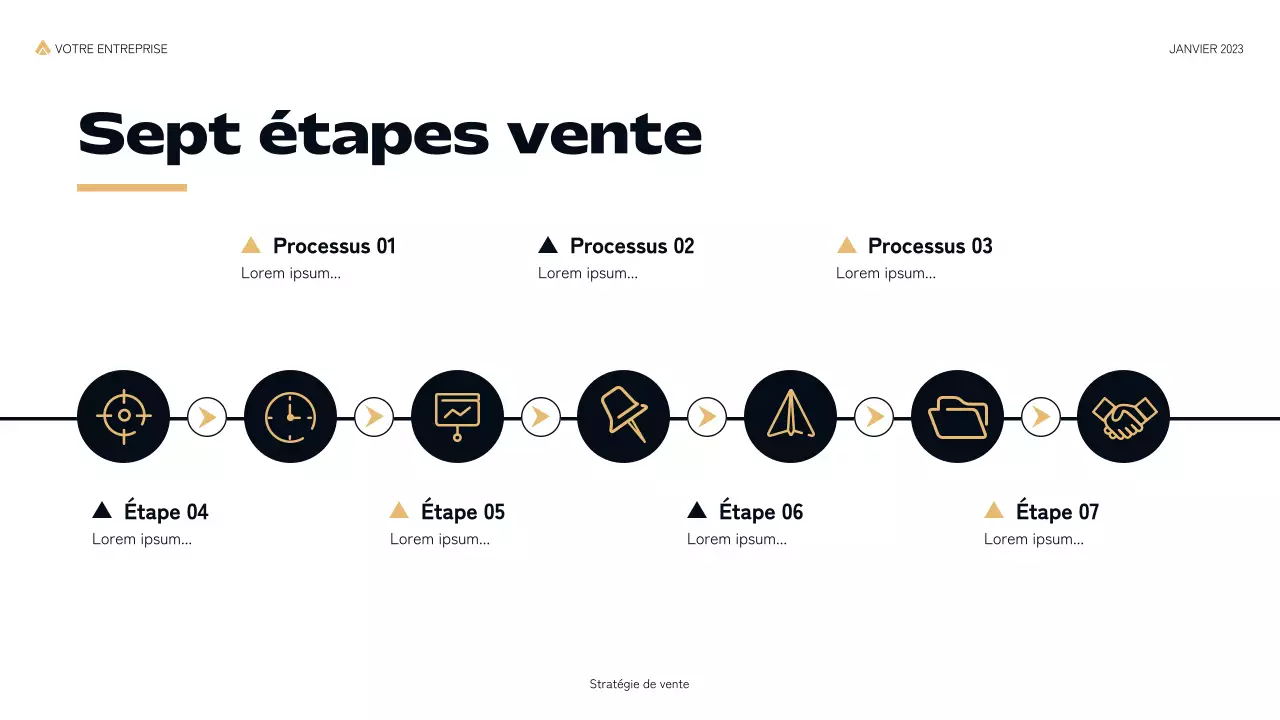 présentation de vente moderne et noire