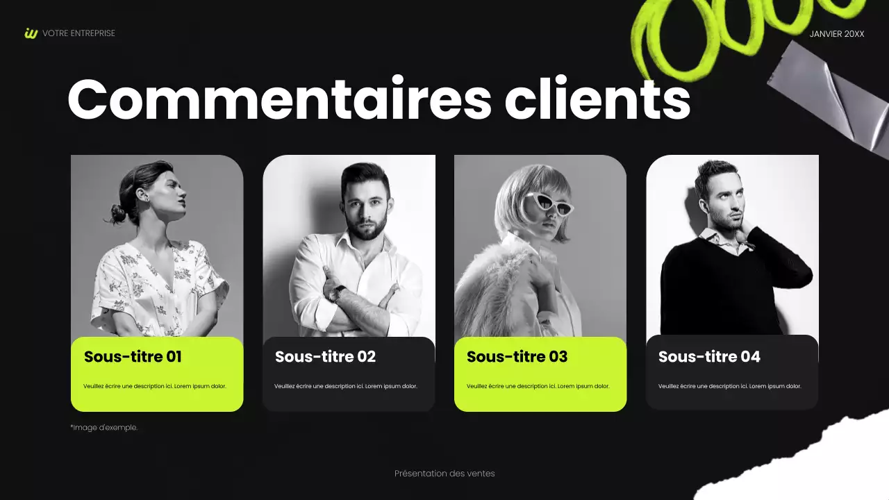 présentation sociale moderne noire