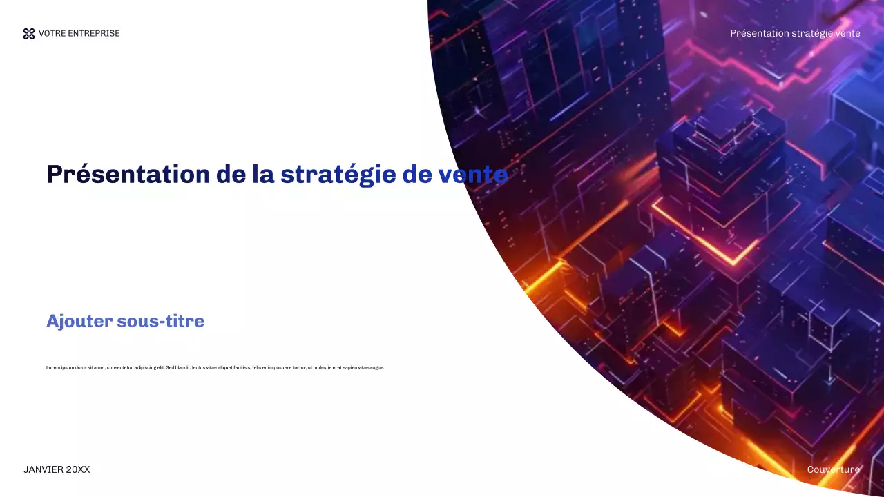 présentation de vente moderne orange