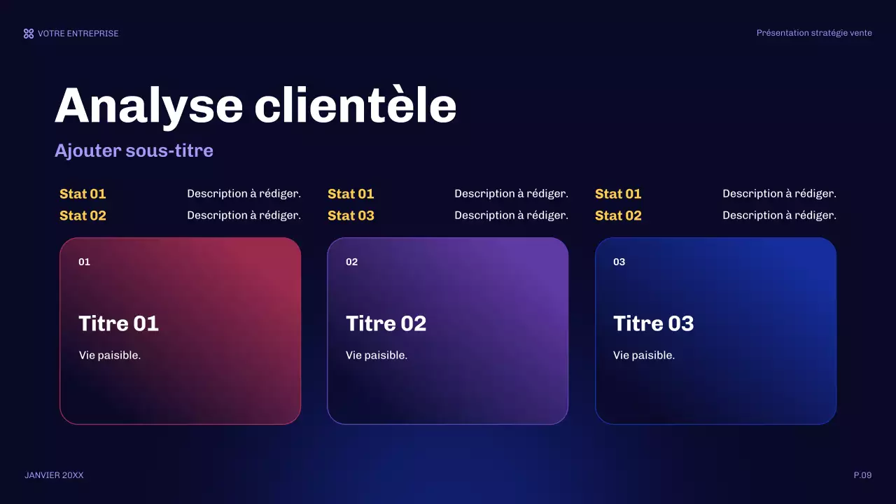 présentation de vente moderne orange