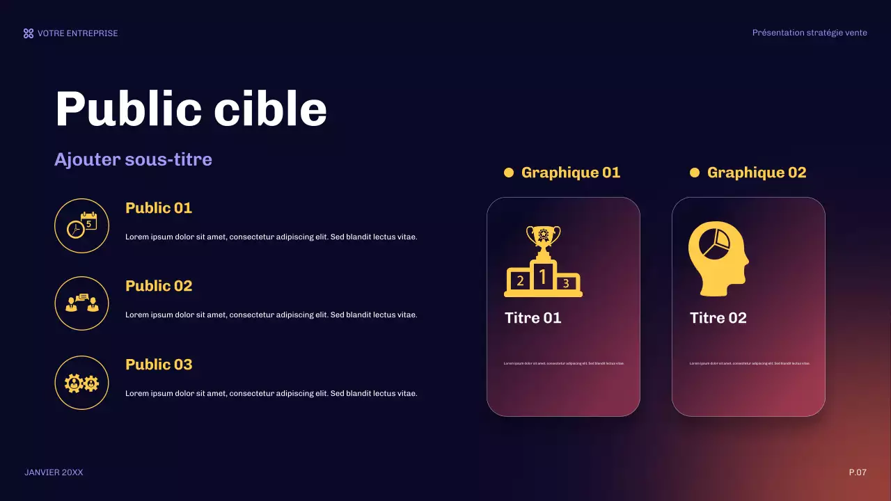 présentation de vente moderne orange