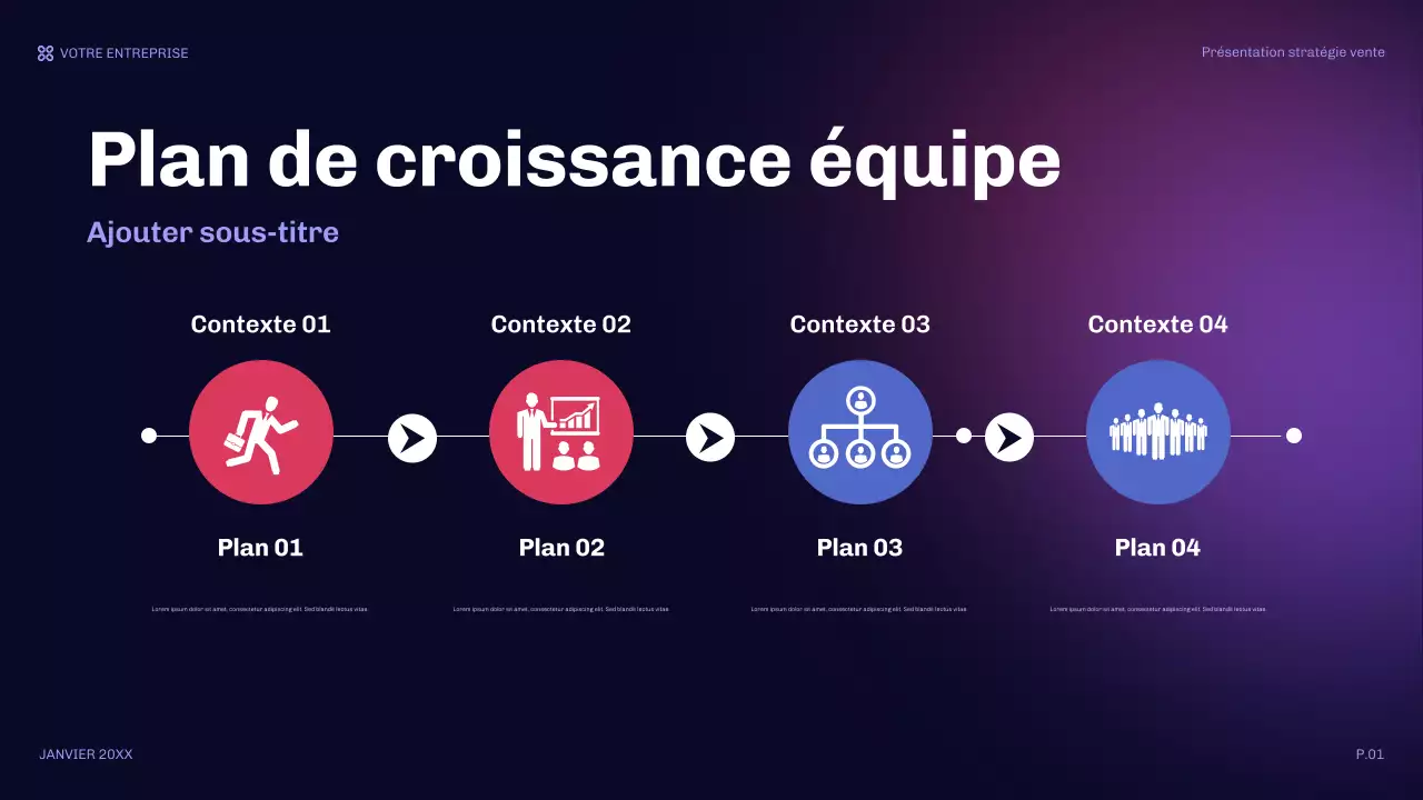 présentation de vente moderne orange