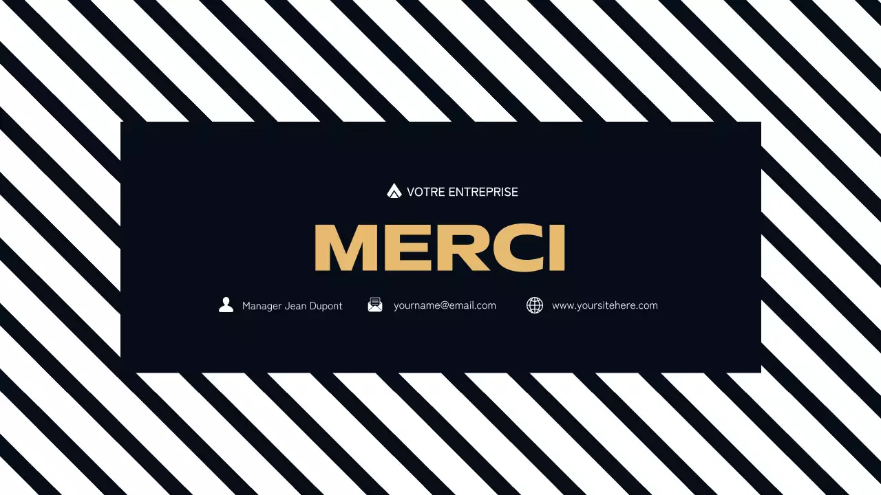 présentation de vente moderne et noire