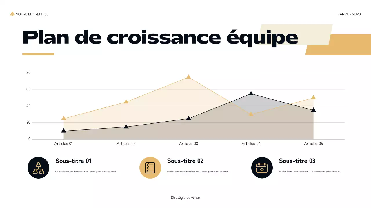 présentation de vente moderne et noire