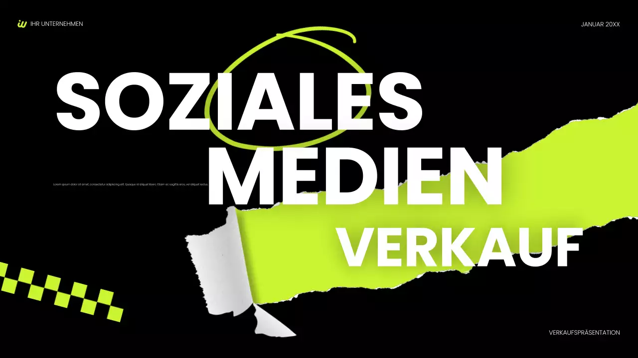 schwarze moderne soziale Präsentation