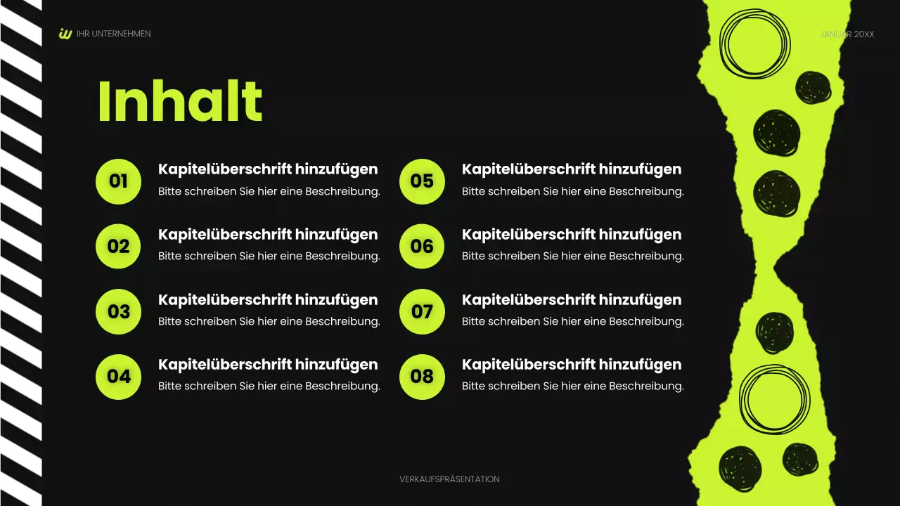 schwarze moderne soziale Präsentation