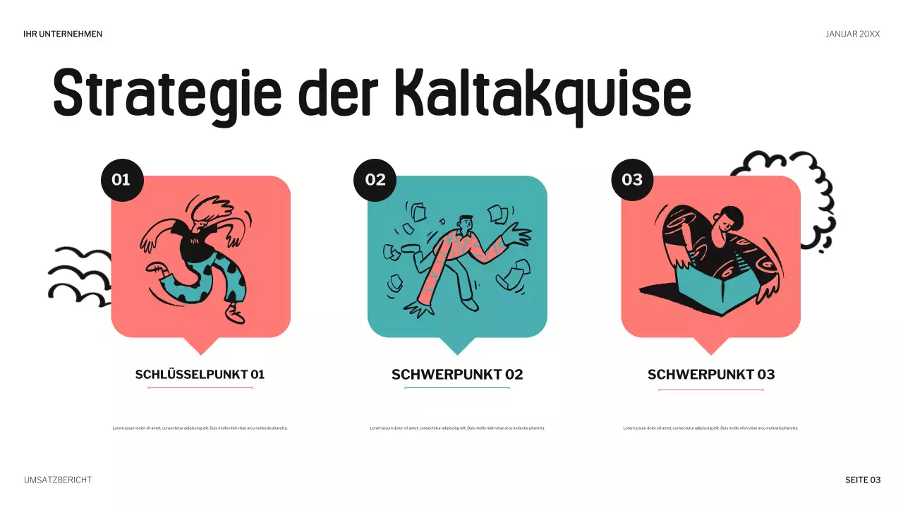 Koralle verspielte Verkaufspräsentation