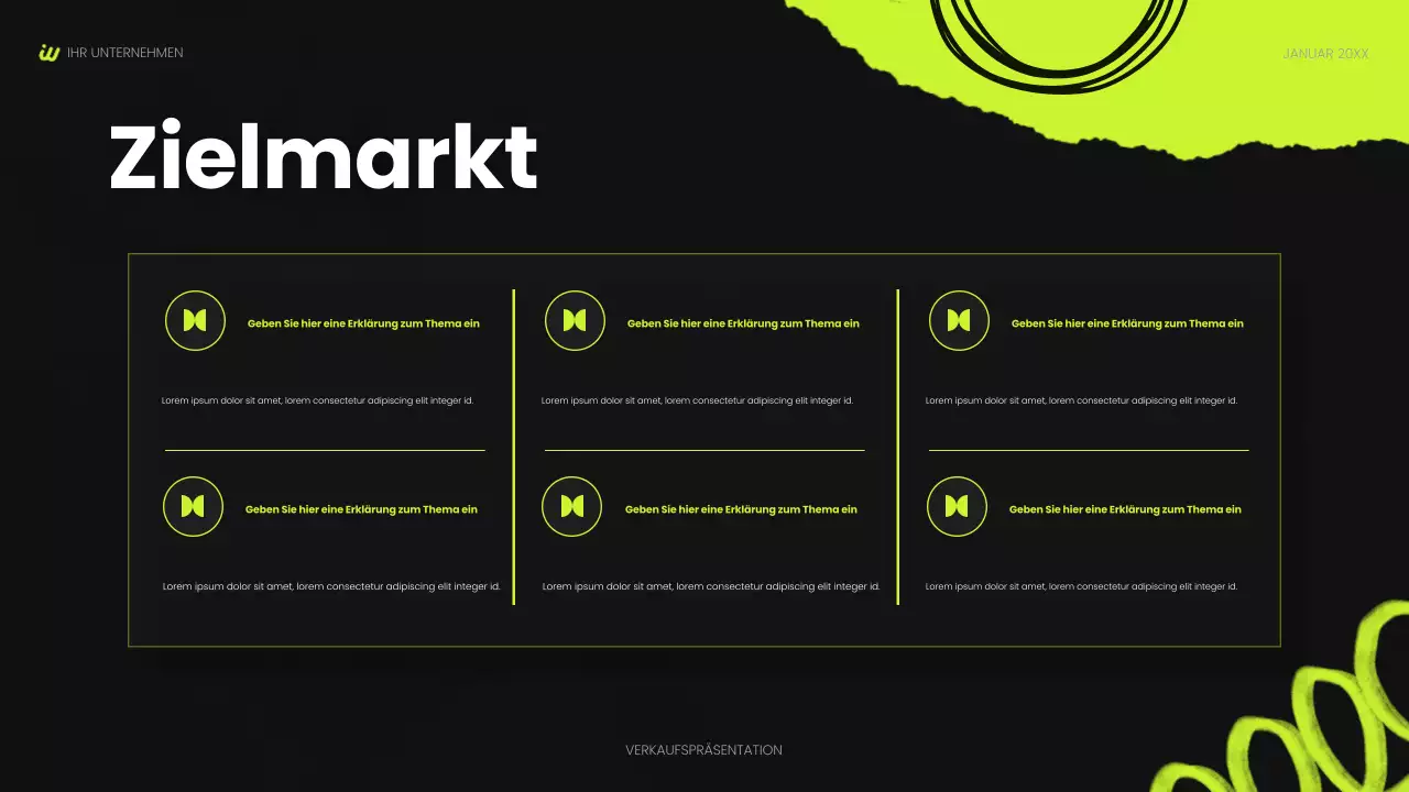 schwarze moderne soziale Präsentation
