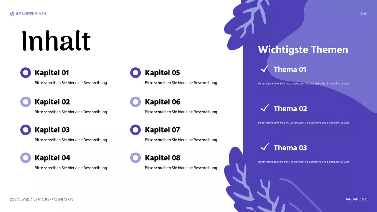 lila moderne Verkaufspräsentation