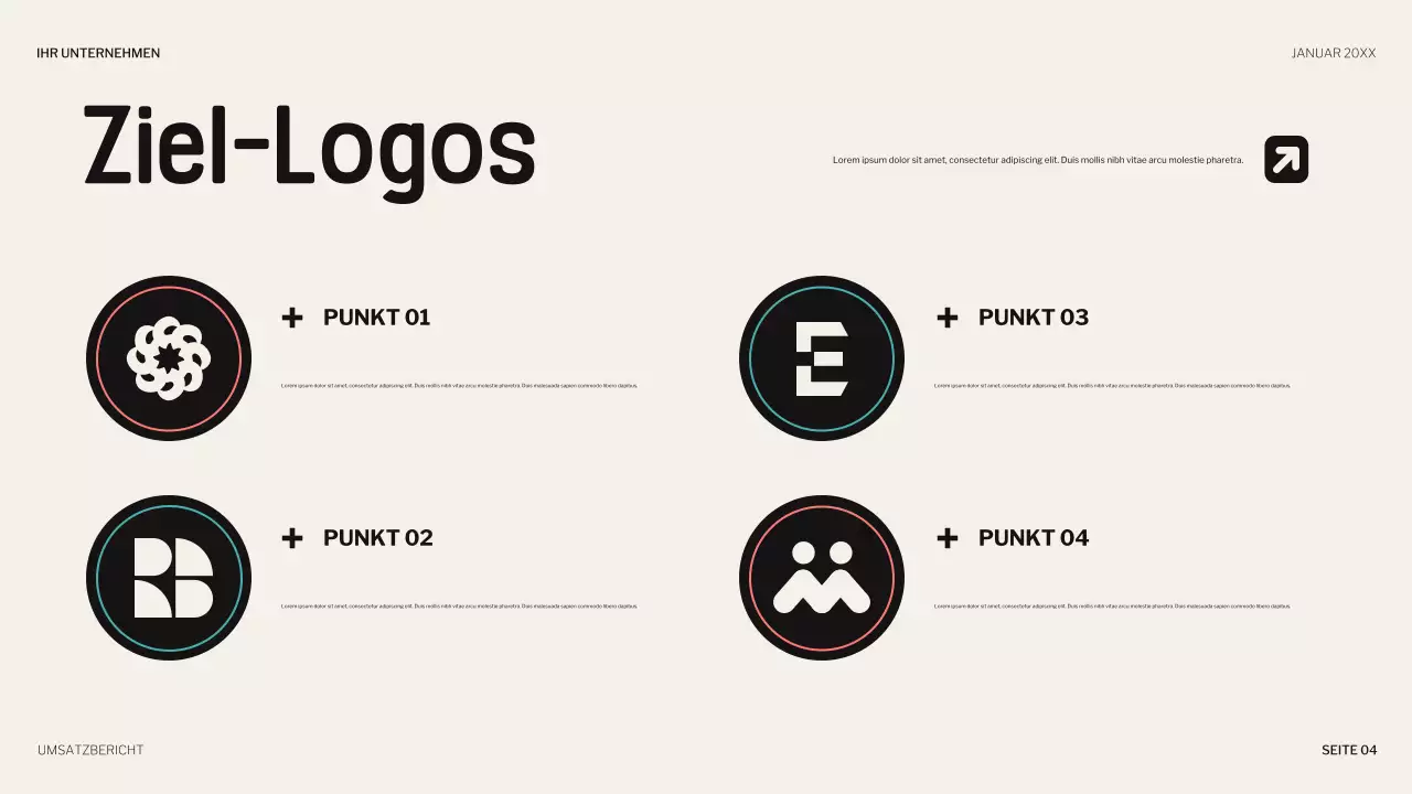 Koralle verspielte Verkaufspräsentation