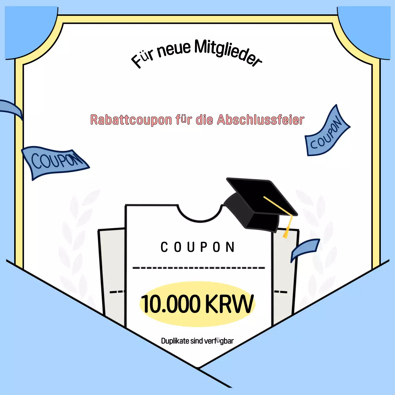 Graduierung in Hellblau