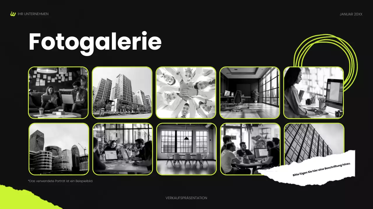 schwarze moderne soziale Präsentation