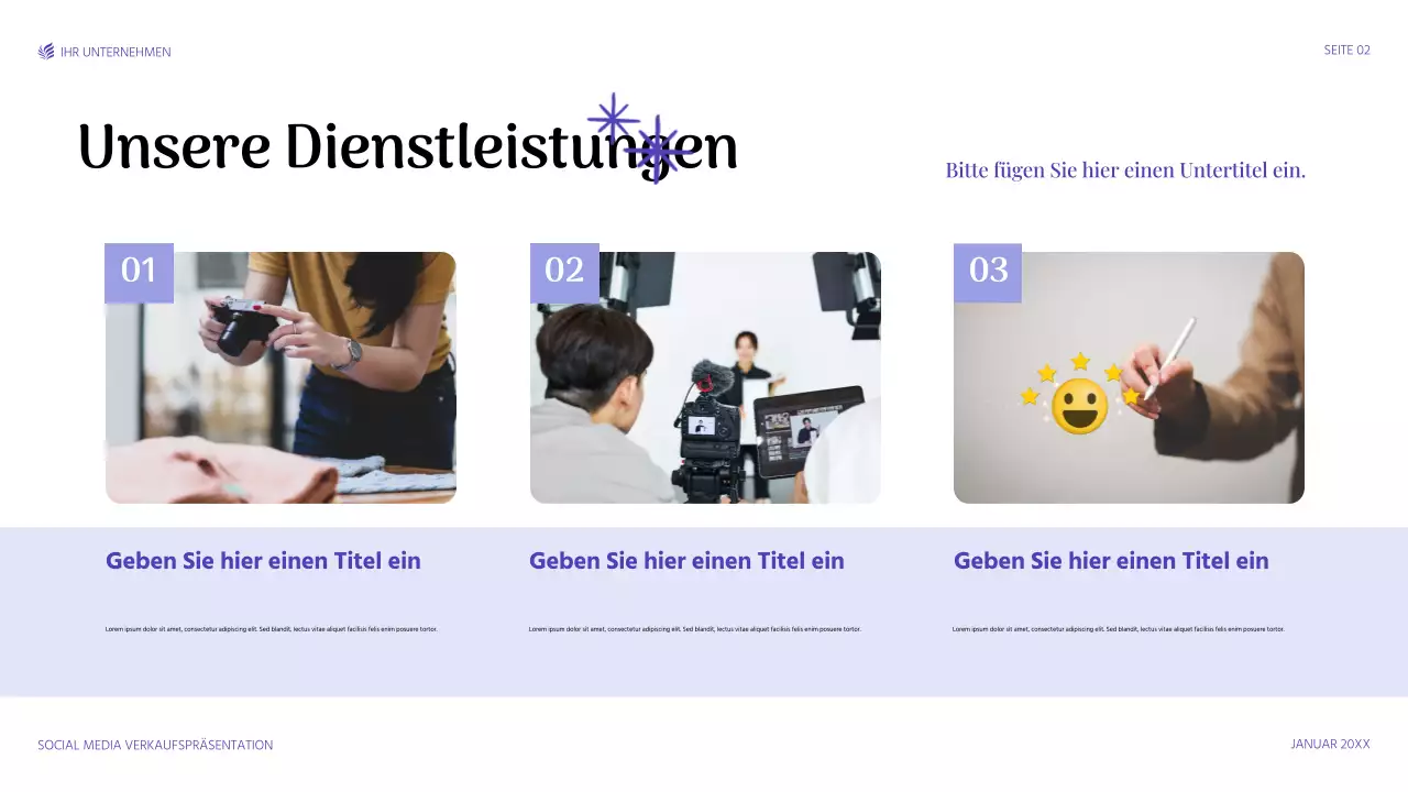 lila moderne Verkaufspräsentation