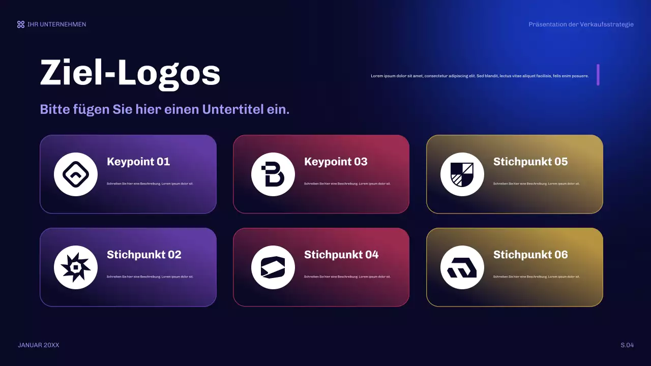 orange moderne Verkaufspräsentation