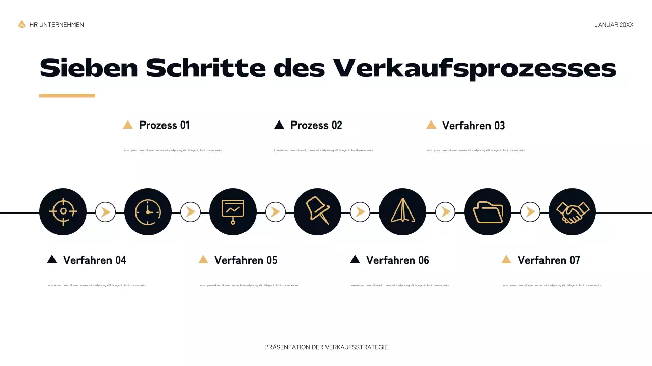 schwarz moderne Verkaufspräsentation