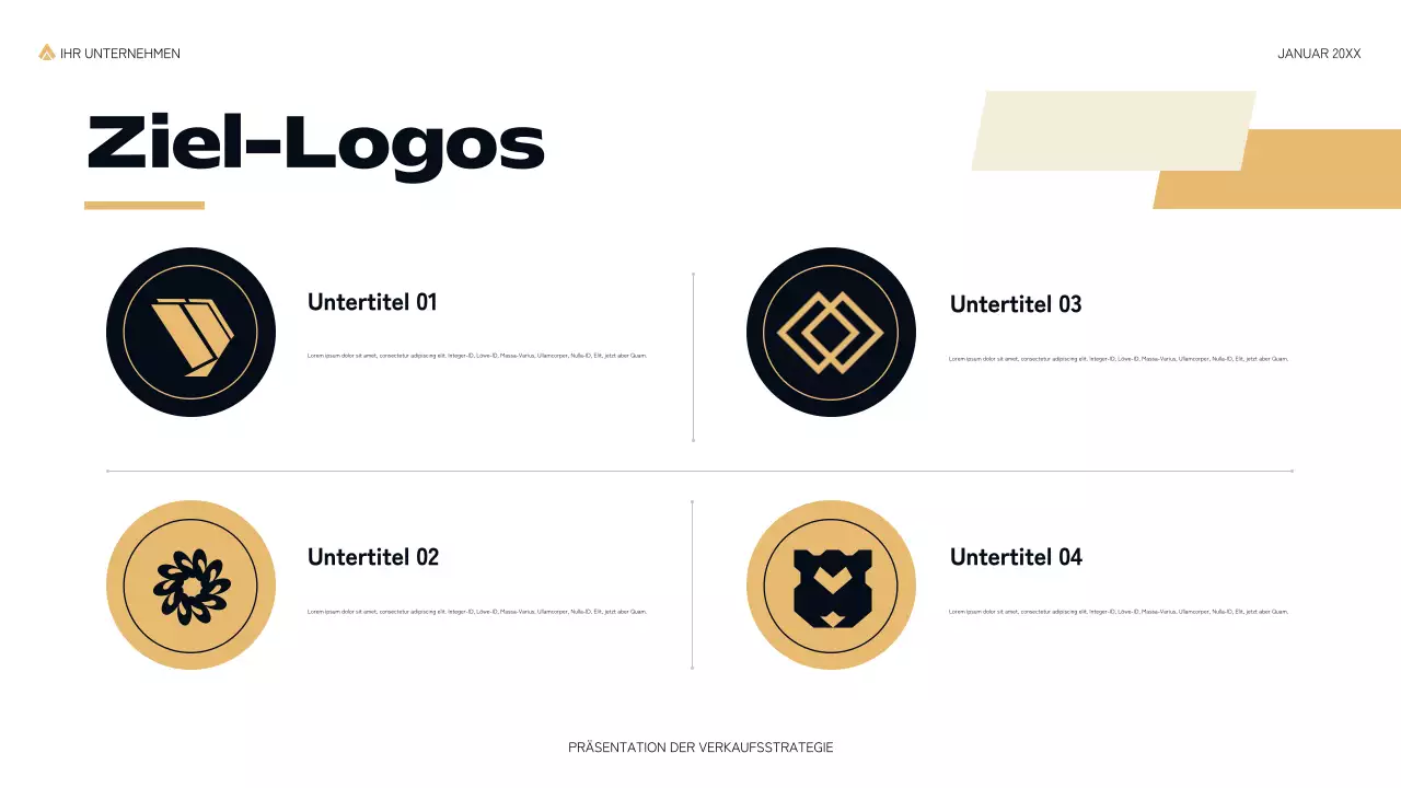 schwarz moderne Verkaufspräsentation