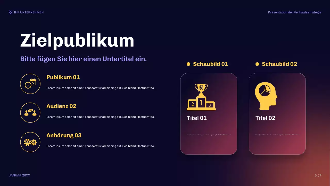 orange moderne Verkaufspräsentation