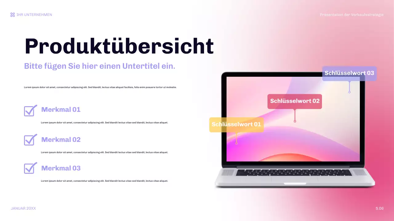 orange moderne Verkaufspräsentation